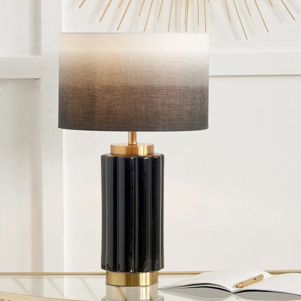 LUSHAN BLACK SCALLOPED T/LAMP - Image 6