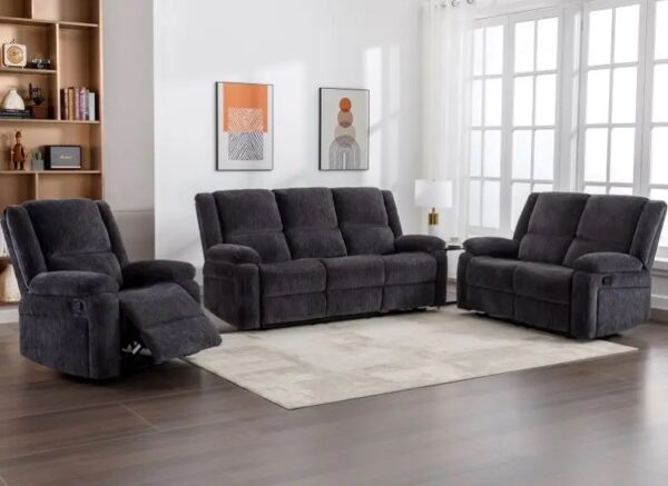 PERTH CHARCOAL 2 SEATER RECLINING SOFA - Image 3