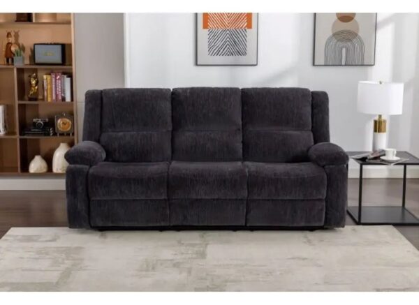 PERTH CHARCOAL 3 SEATER RECLINING SOFA - Image 2