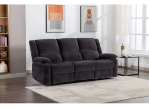 PERTH CHARCOAL 3 SEATER RECLINING SOFA