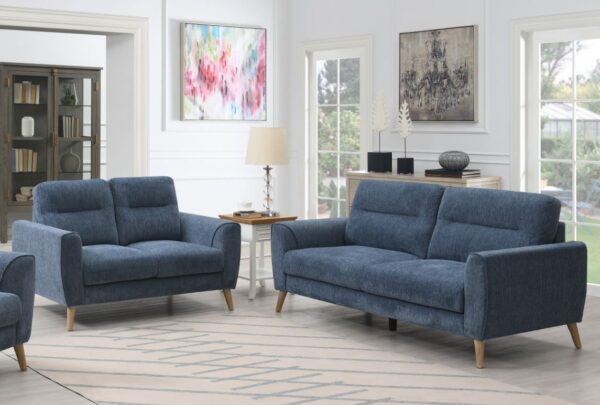 ANDERSON BLUE 3 SEATER SOFA - Image 2