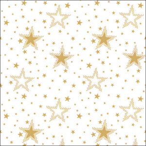20pk NIGHT SKY GOLD/WHITE NAPKINS