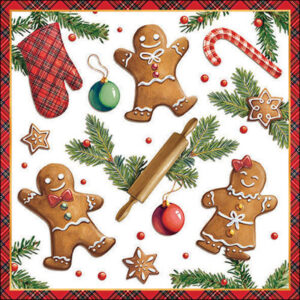 20pk GINGERBREAD COOKIES NAPKINS