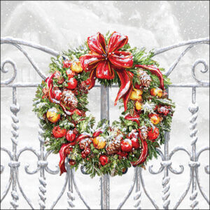 20pk WREATH ON FENCE NAPKINS