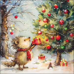 20pk PRESENT FOR HEDGEHOG NAPKINS