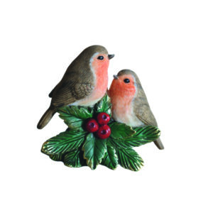 8.5cm ROBIN COUPLE HOLLY