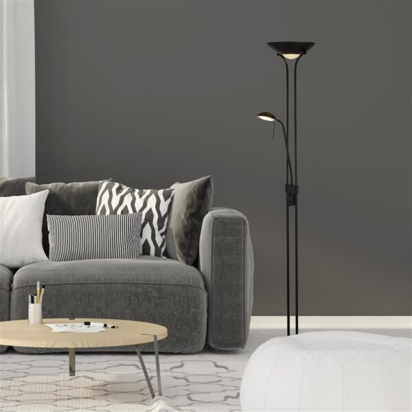 MOTHER & CHILD LED F/LAMP - MATT BLACK - Image 3