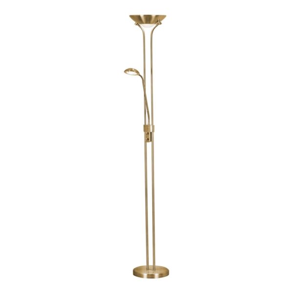 MOTHER & CHILD LED F/LAMP  - SATIN BRASS