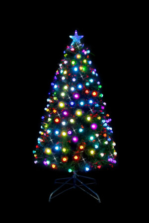 1.0m AURORA LED F/OPTIC XMAS TREE