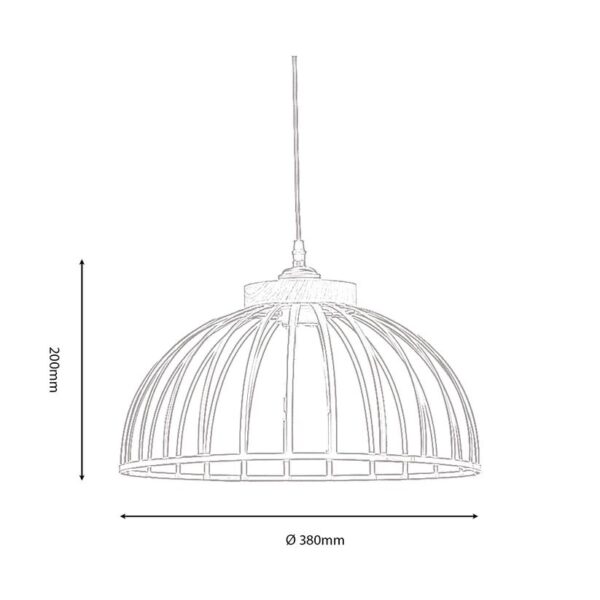 LARGE PORI BLACK METAL NON ELEC PENDANT - Image 3