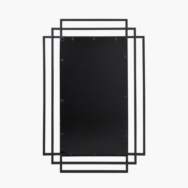 BLACK ART DECO RECTANGULAR WALL MIRROR - Image 3