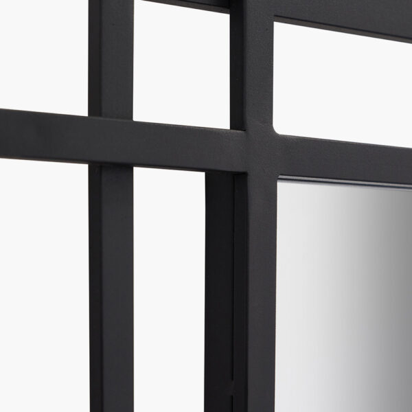 BLACK ART DECO RECTANGULAR WALL MIRROR - Image 5
