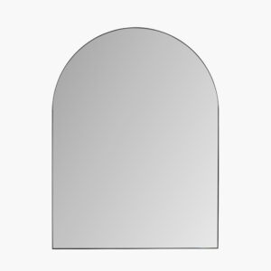 BLACK SLIM FRAME TALL ARCH WALL MIRROR