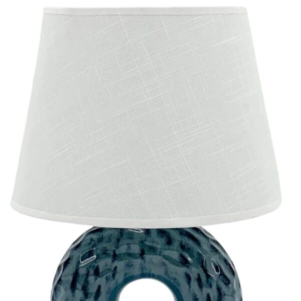 40cm BLUE CIRCLE CERAMIC T/LAMP - Image 2
