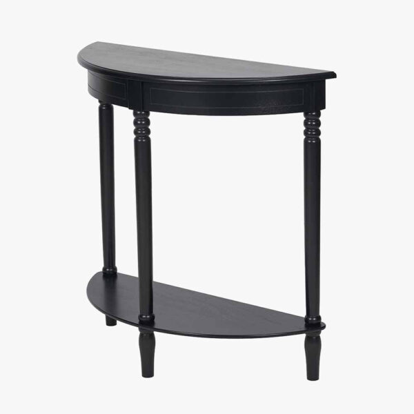 HERITAGE BLACK HALF MOON CONSOLE TABLE - Image 2