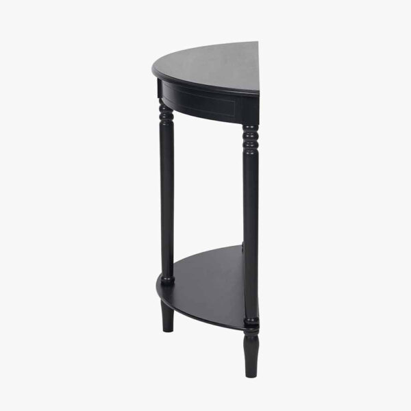 HERITAGE BLACK HALF MOON CONSOLE TABLE - Image 3