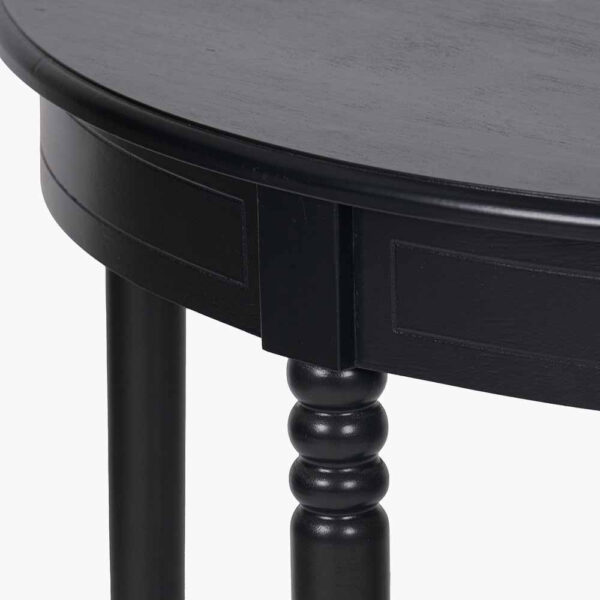 HERITAGE BLACK HALF MOON CONSOLE TABLE - Image 5