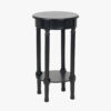 HERITAGE BLACK ROUND LAMP TABLE