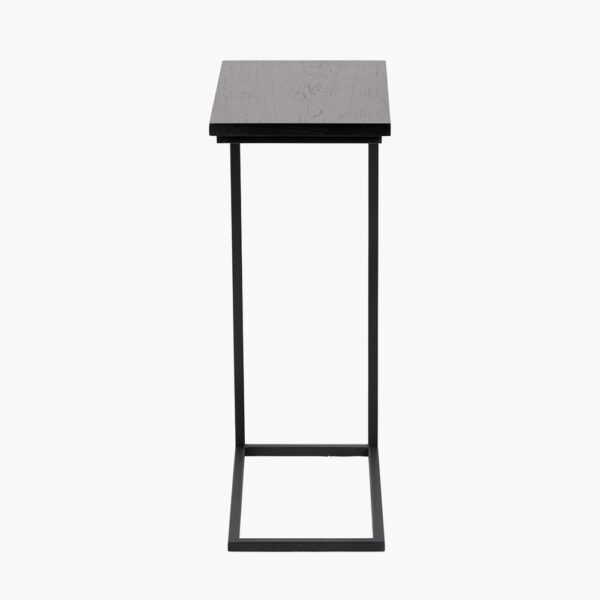 SOHO BLACK ASH VENEER & BLACK  SIDE TABLE