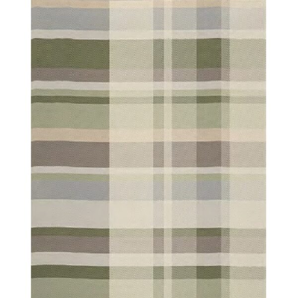 140x180 GREEN PANEL CHECK C/RICH THROW - Image 2