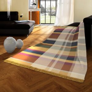 140x180 MULTI PANEL CHECK C/RICH THROW
