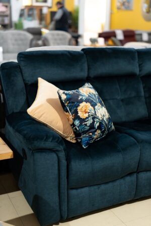 45cm FLORAL CLASSIC MIDNIGHT F&H CUSHION - FEATHER FILL