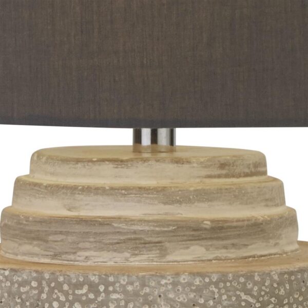 ZARA TABLE LAMP - CEMENT BASE w/ FABRIC SHADE - Image 3