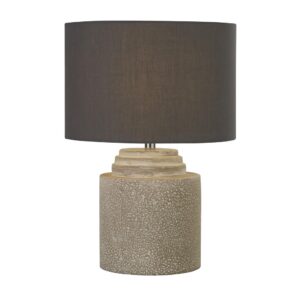 ZARA TABLE LAMP - CEMENT BASE w/ FABRIC SHADE