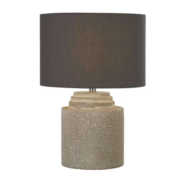 ZARA TABLE LAMP - CEMENT BASE w/ FABRIC SHADE