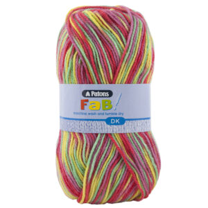 100g CLOWN COLOUR FAB DOUBLE KNITTING YARN