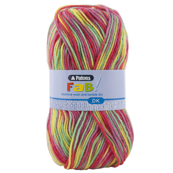 100g CLOWN COLOUR FAB DOUBLE KNITTING YARN