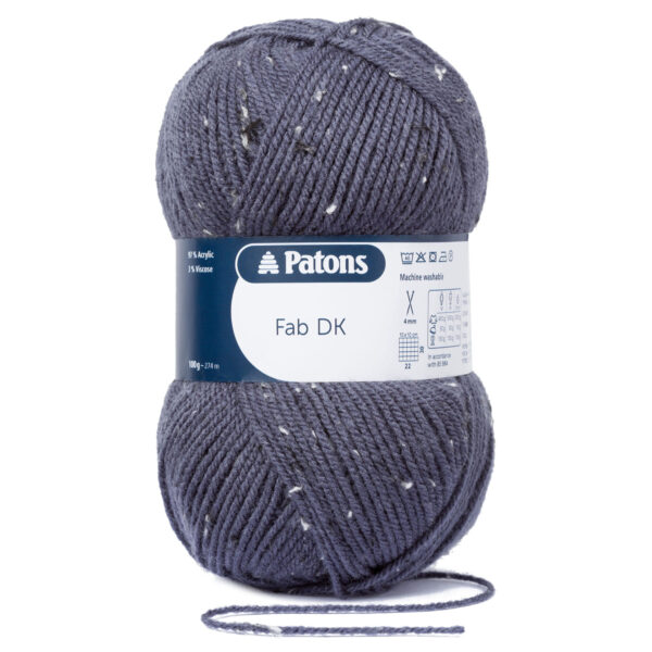 100g GREY-BLUE TWEED FAB DOUBLE KNITTING YARN