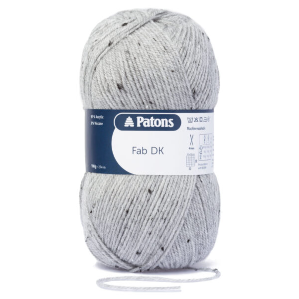 100g LIGHT GREY TWEED FAB DOUBLE KNITTING YARN