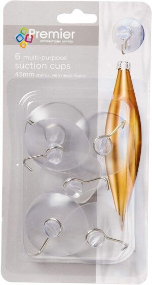 6X45MM SUCTION CUP WITH METAL HOOK