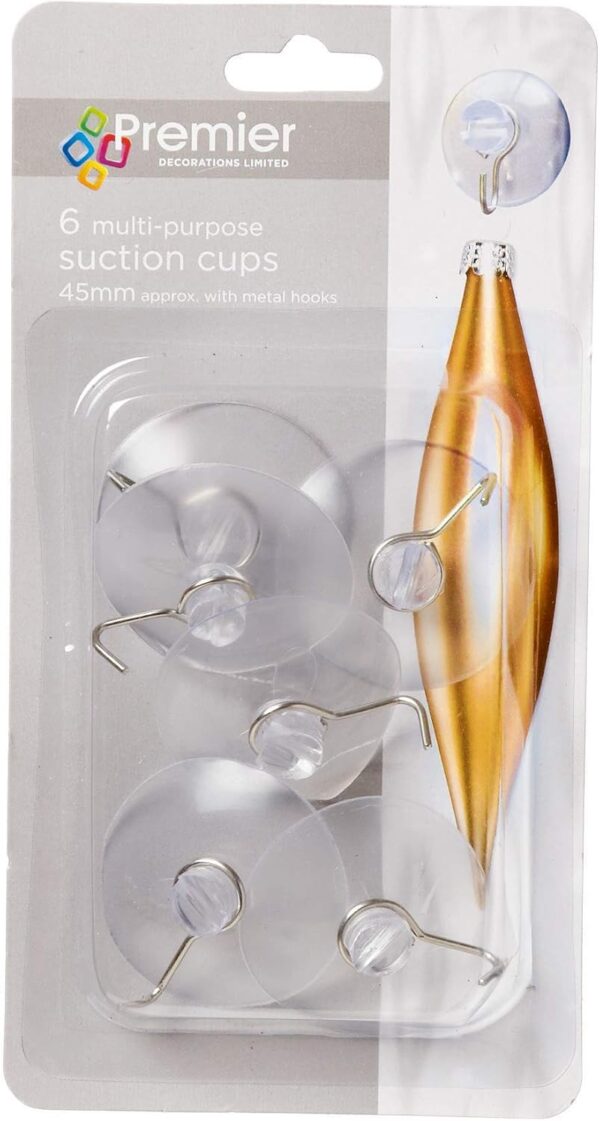 6X45MM SUCTION CUP WITH METAL HOOK