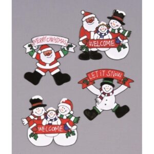 16cm SANTA/SNOWMAN WINDOW STICKER