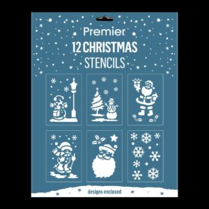 12pc XMAS STENCILS SHEETS