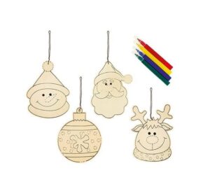12CM COLOUR YOUR OWN XMAS DECS