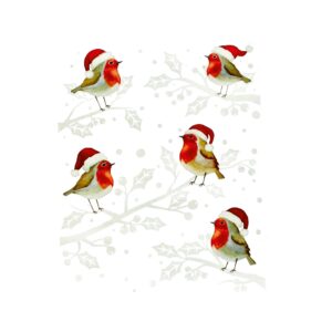 35cm GLITTER ROBIN WINDOW STICKER