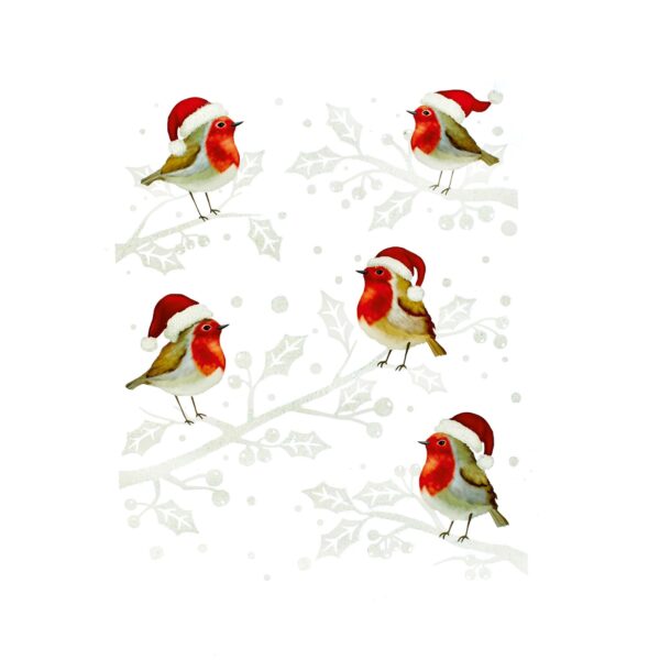 35cm GLITTER ROBIN WINDOW STICKER