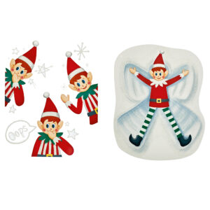 35cm GLITTER ELF WINDOW STICKER