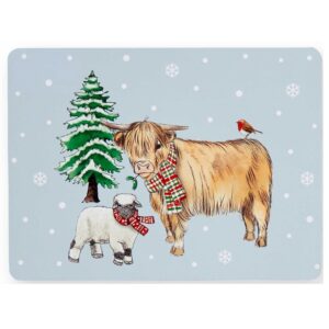 SET 4 CHRISTMAS ON THE FARM PLACEMATS