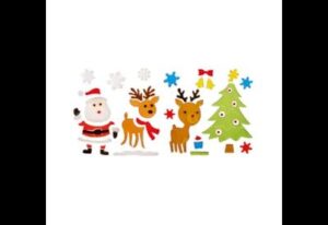 20cm CHRISTMAS SCENE JELLY WINDOW STICKER