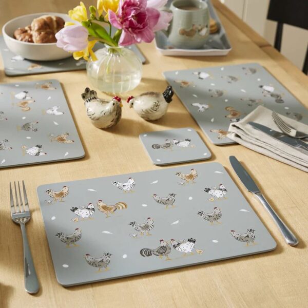 SET 4 HEN HOUSE LANE PLACEMATS - Image 2
