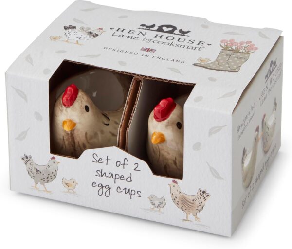 SET 2 HEN HOUSE LANE EGG CUPS - Image 2