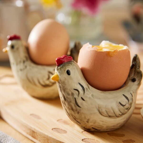 SET 2 HEN HOUSE LANE EGG CUPS - Image 4
