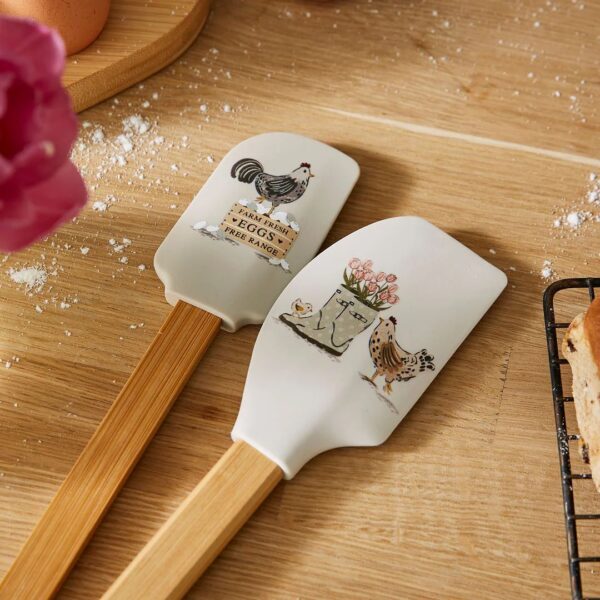 SET 2 HEN HOUSE LANE BAMBOO SPATULAS - Image 2