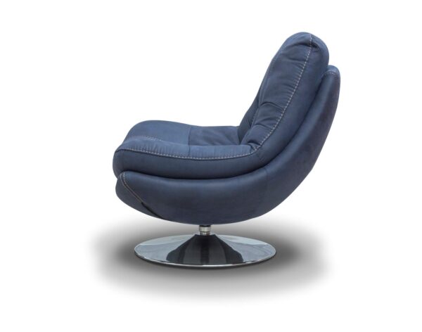 AXIS DENIM BLUE SWIVEL ARMCHAIR - Image 2
