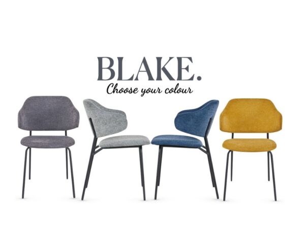 BLAKE NAVY DINING CHAIR - Image 3