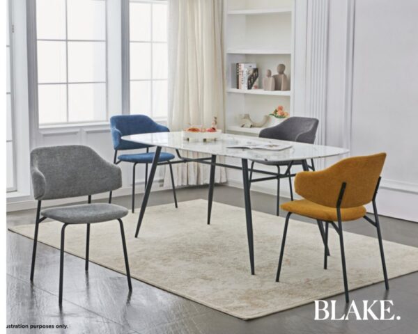 BLAKE DARK GREY DINING CHAIR - Image 4